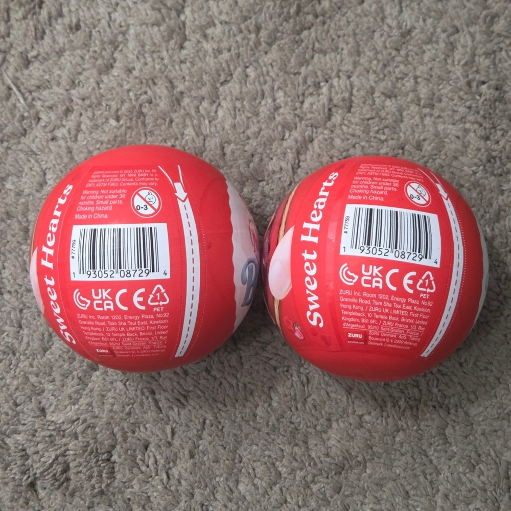 Zuru My Mini Baby Sweet Hearts Surprise Capsules Set of 2 Heart & Rose Theme NEW - Picture 6 of 8